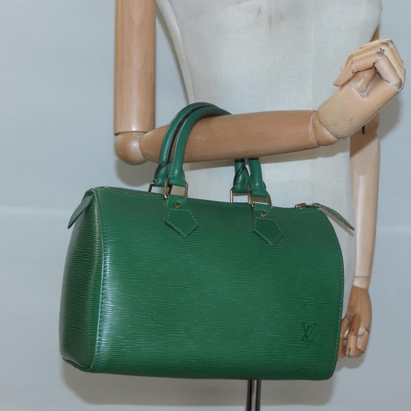 LOUIS VUITTON Epi Speedy 25 Hand Bag Borneo Green M43014 LV Auth 121536