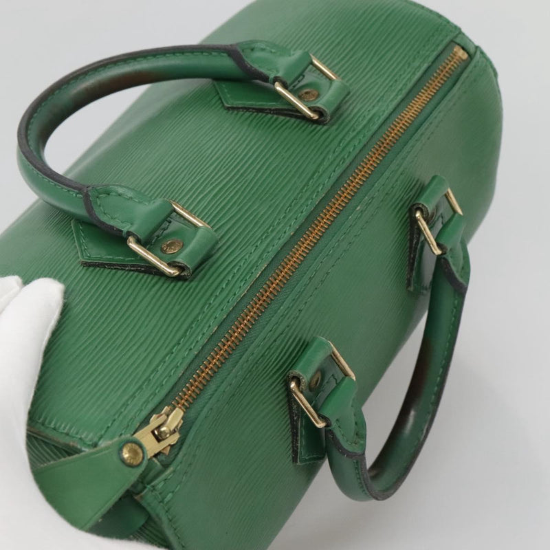 LOUIS VUITTON Epi Speedy 25 Hand Bag Borneo Green M43014 LV Auth 121536