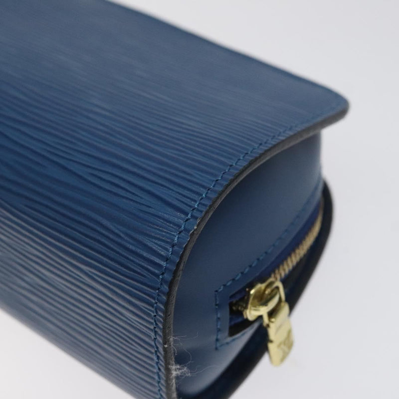 LOUIS VUITTON Epi Dauphine PM Pouch Blue M48445 LV Auth 121537