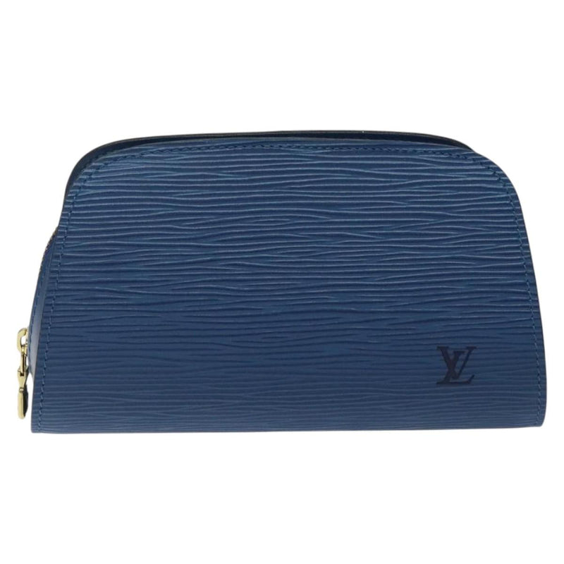 LOUIS VUITTON Epi Dauphine PM Pouch Blue M48445 LV Auth 121537