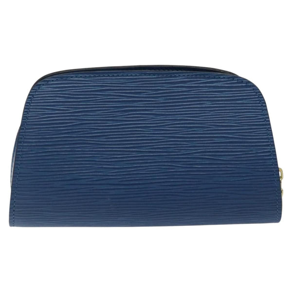 LOUIS VUITTON Epi Dauphine PM Pouch Blue M48445 LV Auth 121537