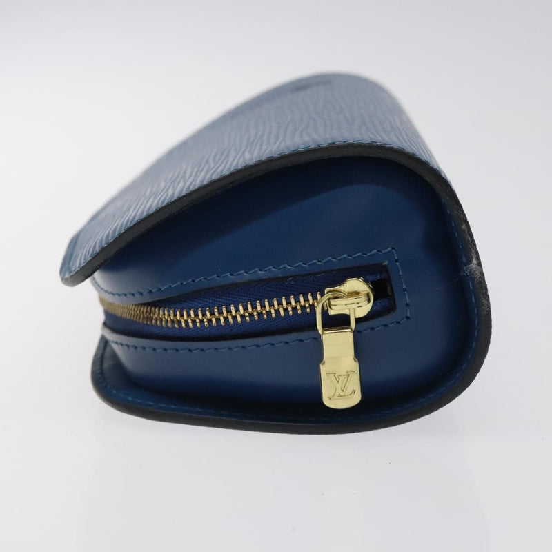 LOUIS VUITTON Epi Dauphine PM Pouch Blue M48445 LV Auth 121537