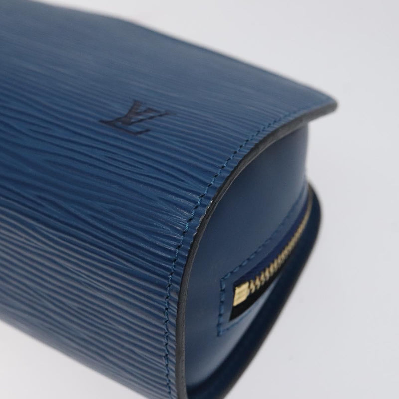 LOUIS VUITTON Epi Dauphine PM Pouch Blue M48445 LV Auth 121537