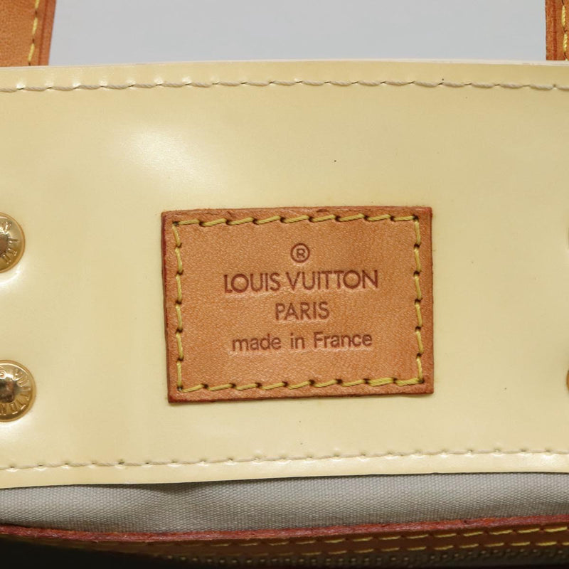 LOUIS VUITTON Monogram Vernis Reade PM Hand Bag Perle M91336 LV Auth 121539