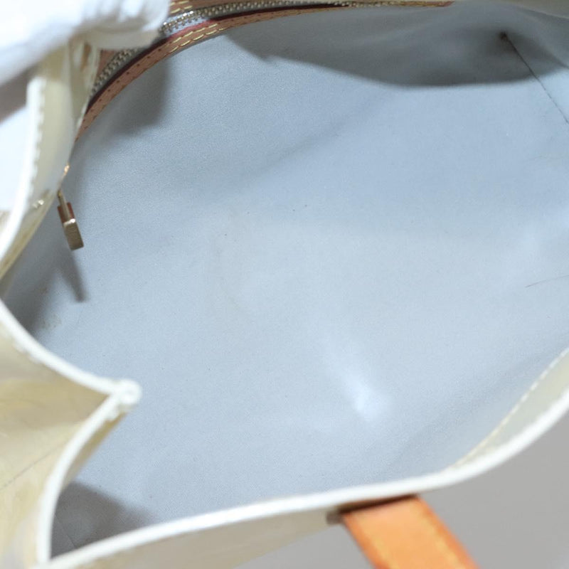 LOUIS VUITTON Monogram Vernis Reade PM Hand Bag Perle M91336 LV Auth 121539