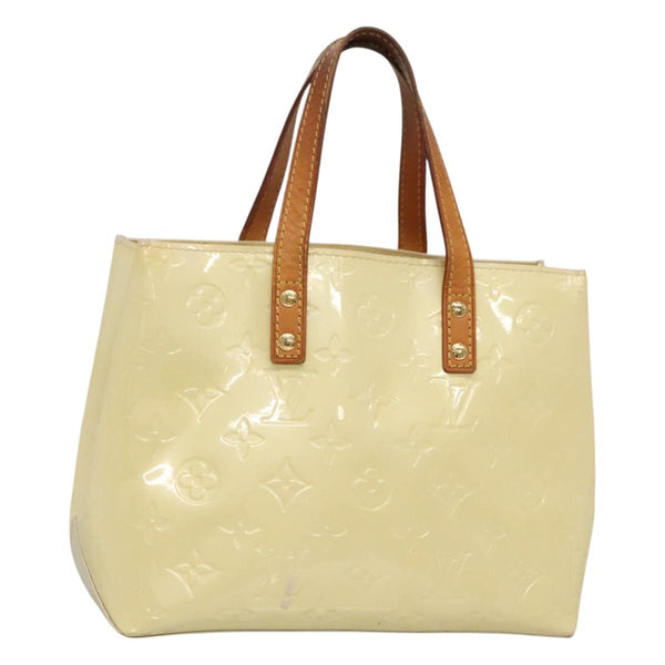 LOUIS VUITTON Monogram Vernis Reade PM Hand Bag Perle M91336 LV Auth 121539