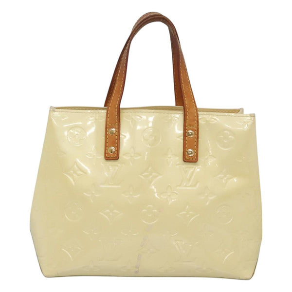 LOUIS VUITTON Monogram Vernis Reade PM Hand Bag Perle M91336 LV Auth 121539