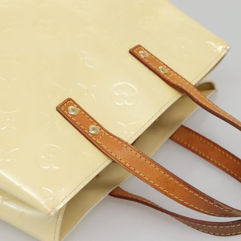 LOUIS VUITTON Monogram Vernis Reade PM Hand Bag Perle M91336 LV Auth 121539