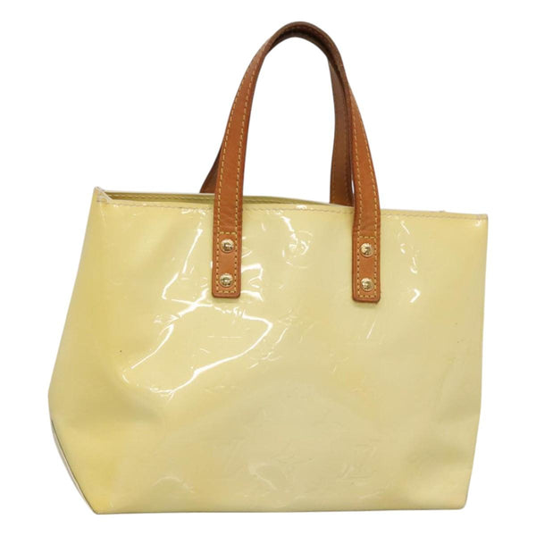 LOUIS VUITTON Monogram Vernis Reade PM Hand Bag Perle M91336 LV Auth 121540