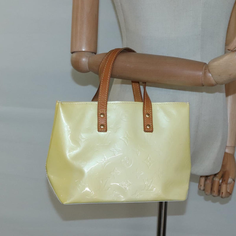 LOUIS VUITTON Monogram Vernis Reade PM Hand Bag Perle M91336 LV Auth 121540