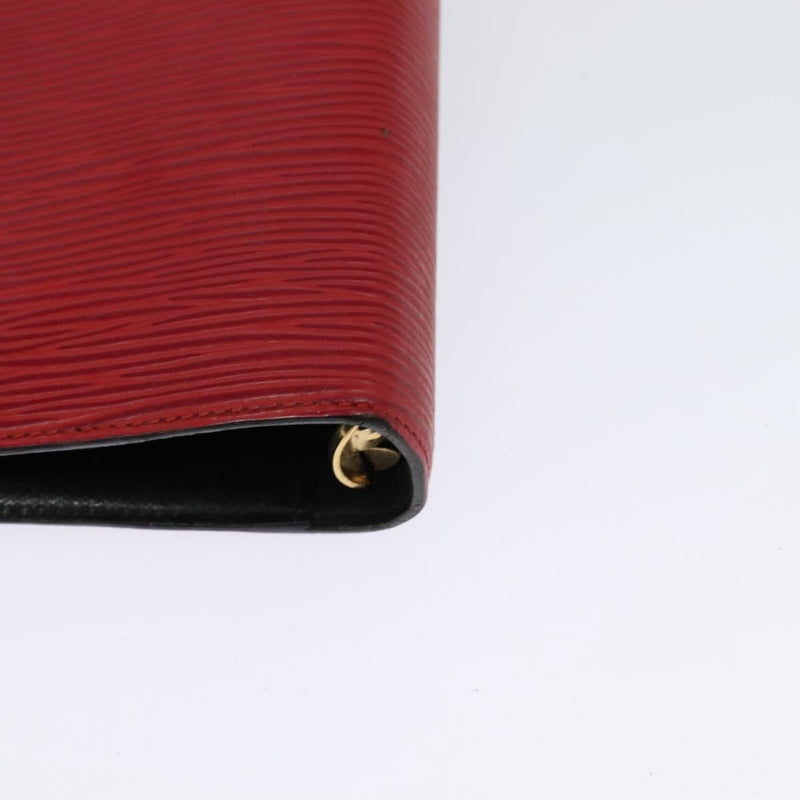 LOUIS VUITTON Epi Agenda MM Day Planner Cover Red R20047 LV Auth 121573