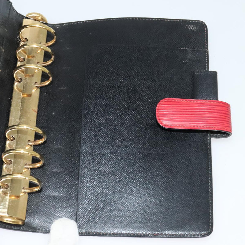 LOUIS VUITTON Epi Agenda MM Day Planner Cover Red R20047 LV Auth 121573