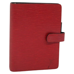 LOUIS VUITTON Epi Agenda MM Day Planner Cover Red R20047 LV Auth 121573