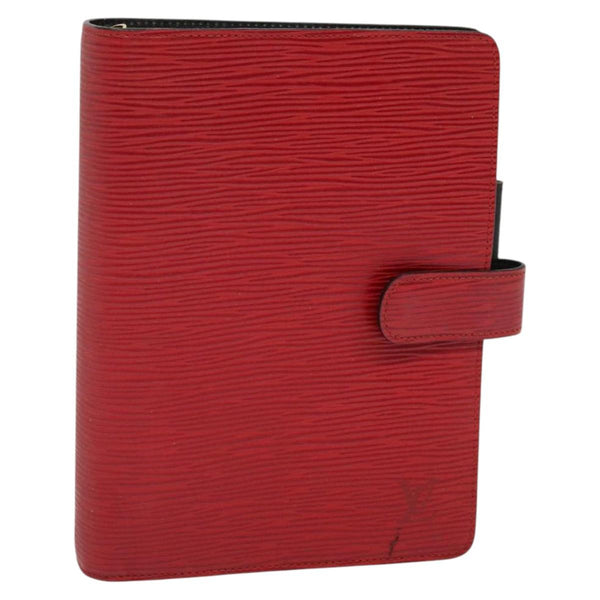 LOUIS VUITTON Epi Agenda MM Day Planner Cover Red R20047 LV Auth 121573