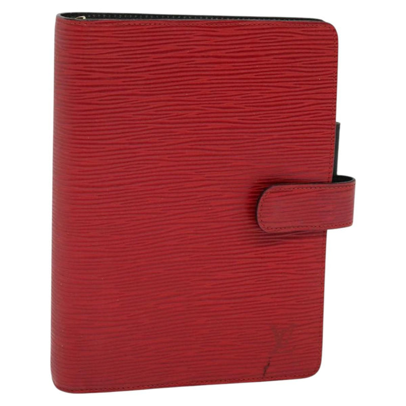 LOUIS VUITTON Epi Agenda MM Day Planner Cover Red R20047 LV Auth 121573