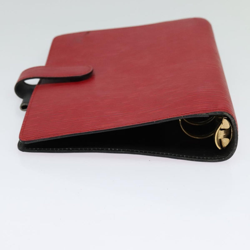 LOUIS VUITTON Epi Agenda MM Day Planner Cover Red R20047 LV Auth 121573