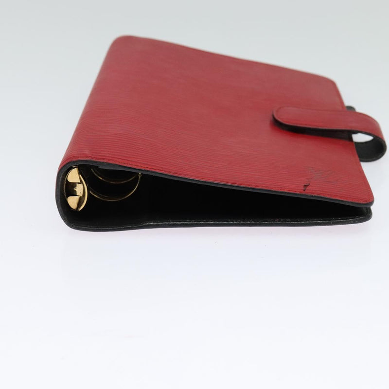 LOUIS VUITTON Epi Agenda MM Day Planner Cover Red R20047 LV Auth 121573