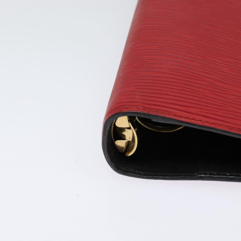 LOUIS VUITTON Epi Agenda MM Day Planner Cover Red R20047 LV Auth 121573