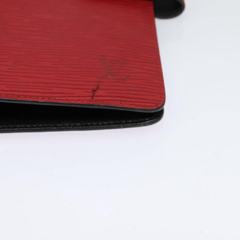 LOUIS VUITTON Epi Agenda MM Day Planner Cover Red R20047 LV Auth 121573