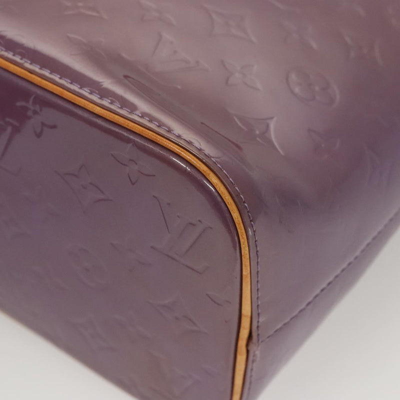 LOUIS VUITTON Monogram Vernis Houston Hand Bag Purple Viole M91093 Auth 121576
