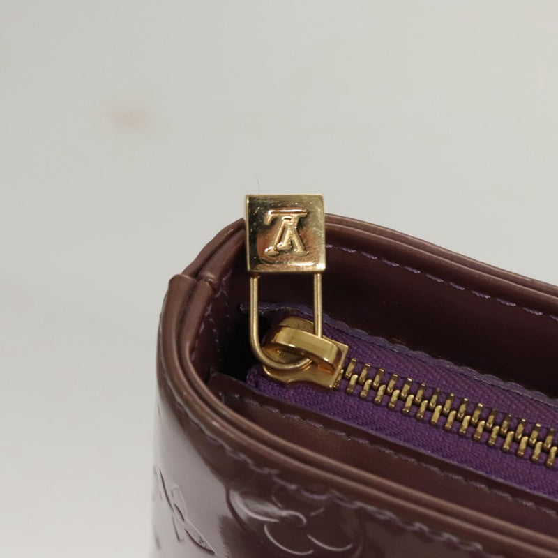 LOUIS VUITTON Monogram Vernis Houston Hand Bag Purple Viole M91093 Auth 121576