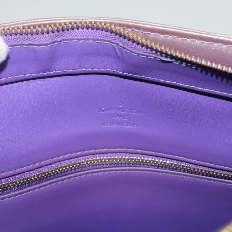 LOUIS VUITTON Monogram Vernis Houston Hand Bag Purple Viole M91093 Auth 121576