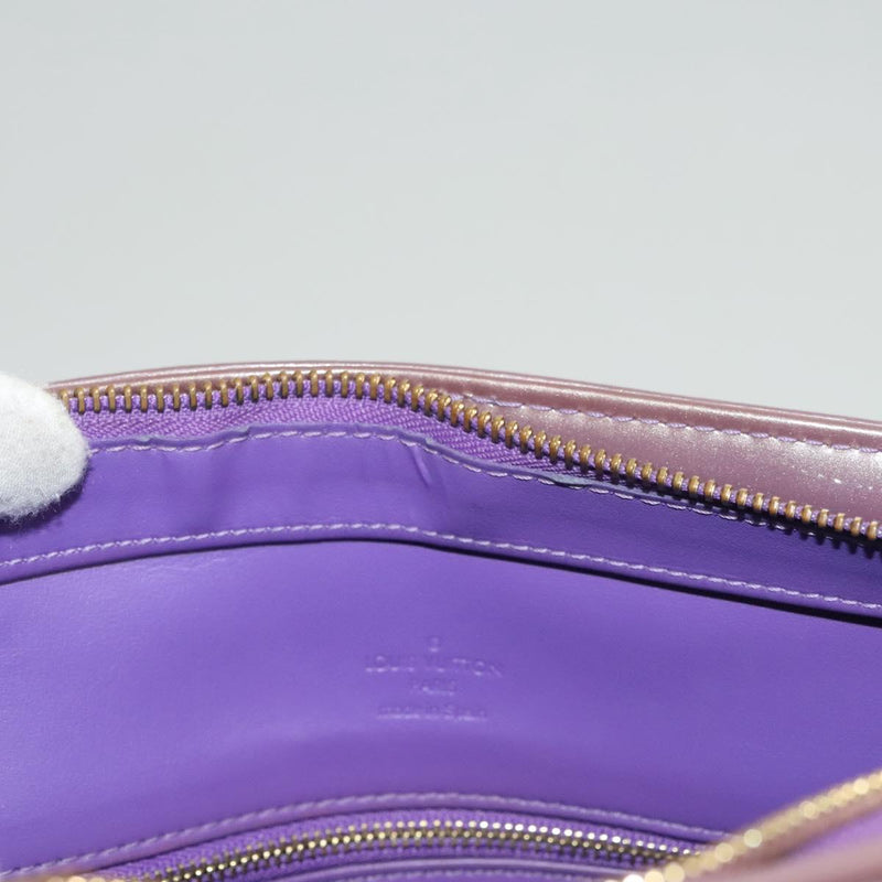 LOUIS VUITTON Monogram Vernis Houston Hand Bag Purple Viole M91093 Auth 121576