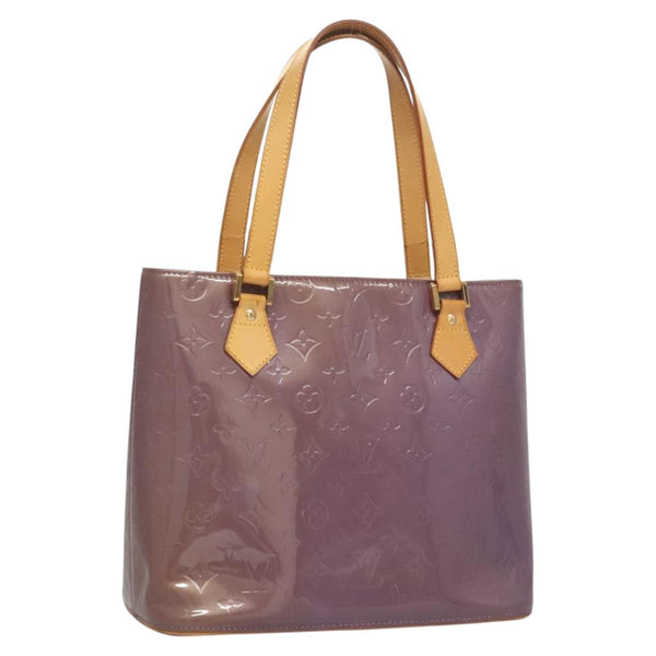 LOUIS VUITTON Monogram Vernis Houston Hand Bag Purple Viole M91093 Auth 121576