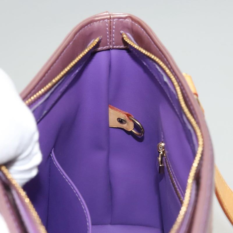LOUIS VUITTON Monogram Vernis Houston Hand Bag Purple Viole M91093 Auth 121576