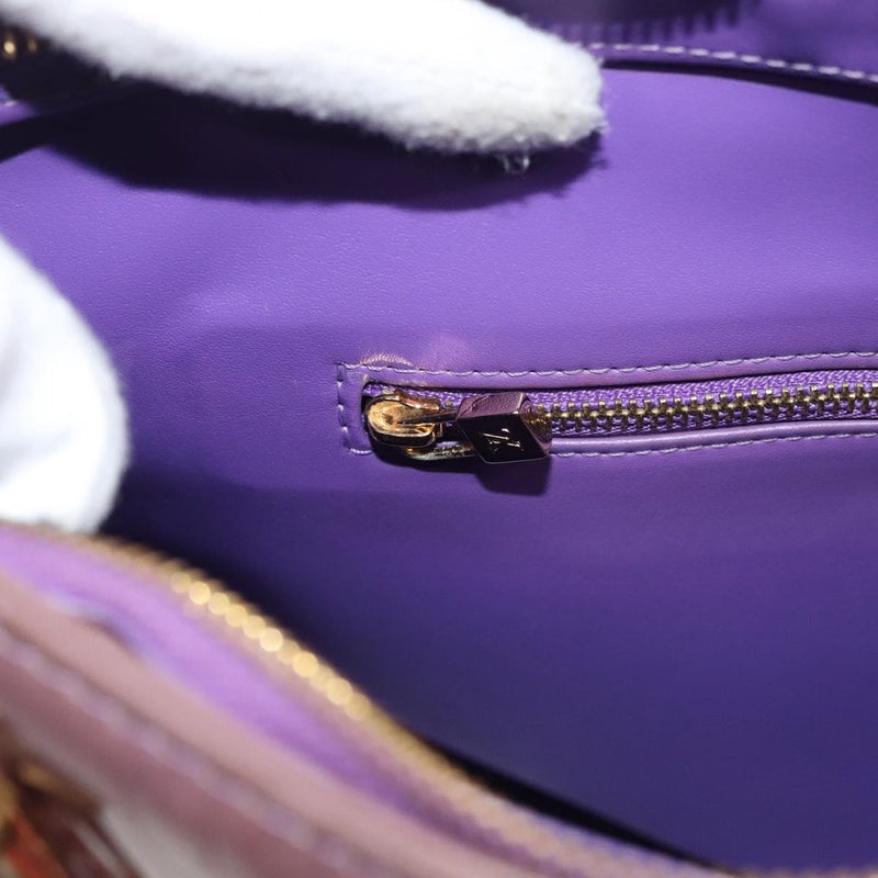 LOUIS VUITTON Monogram Vernis Houston Hand Bag Purple Viole M91093 Auth 121576