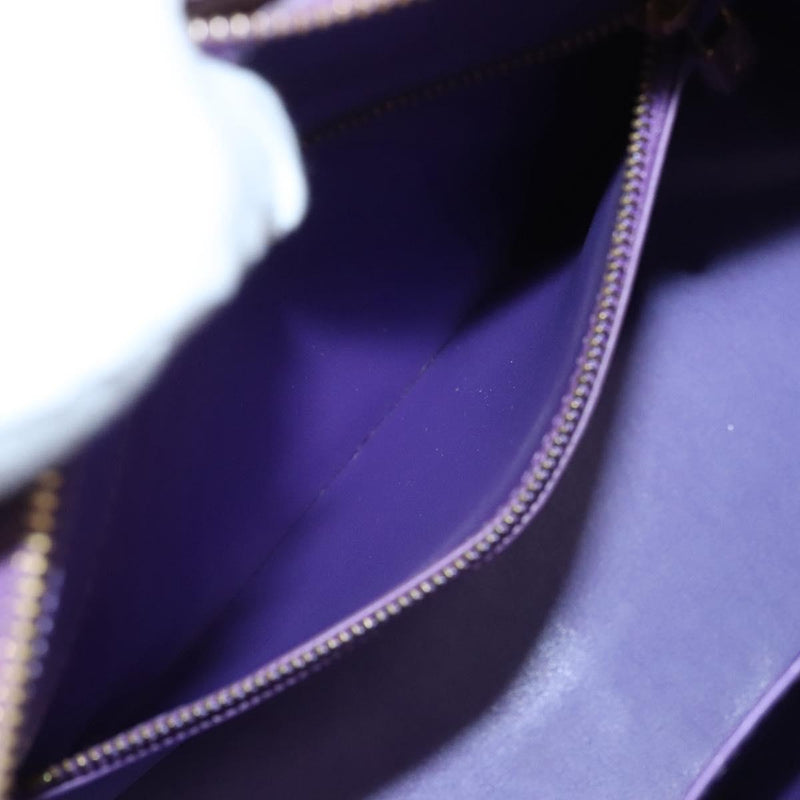 LOUIS VUITTON Monogram Vernis Houston Hand Bag Purple Viole M91093 Auth 121576