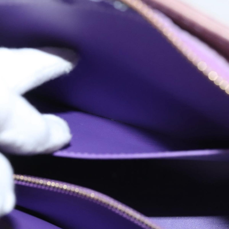 LOUIS VUITTON Monogram Vernis Houston Hand Bag Purple Viole M91093 Auth 121576