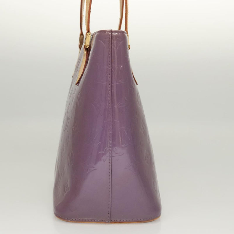 LOUIS VUITTON Monogram Vernis Houston Hand Bag Purple Viole M91093 Auth 121576
