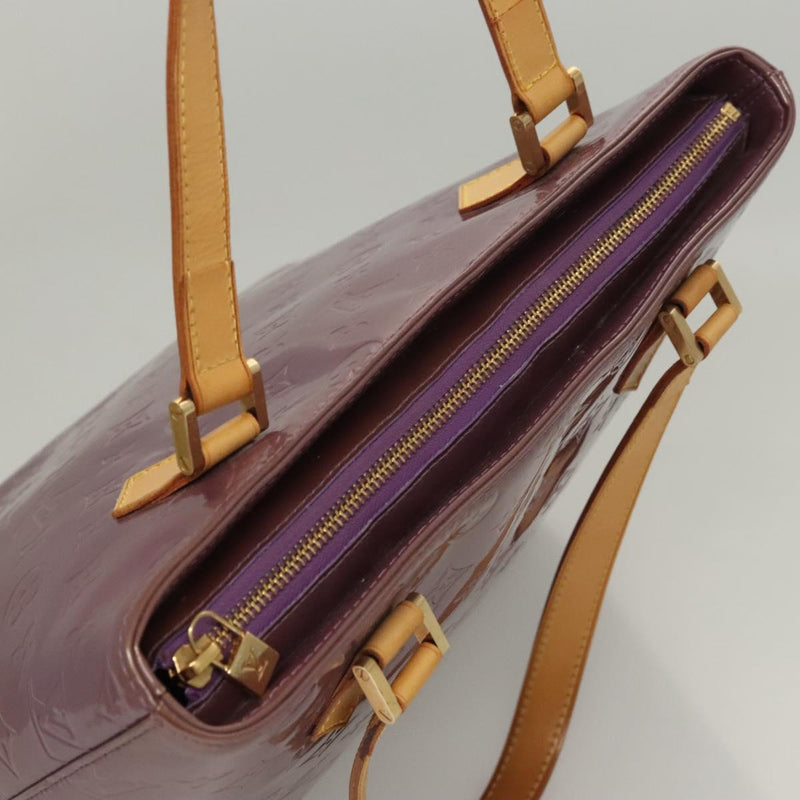 LOUIS VUITTON Monogram Vernis Houston Hand Bag Purple Viole M91093 Auth 121576