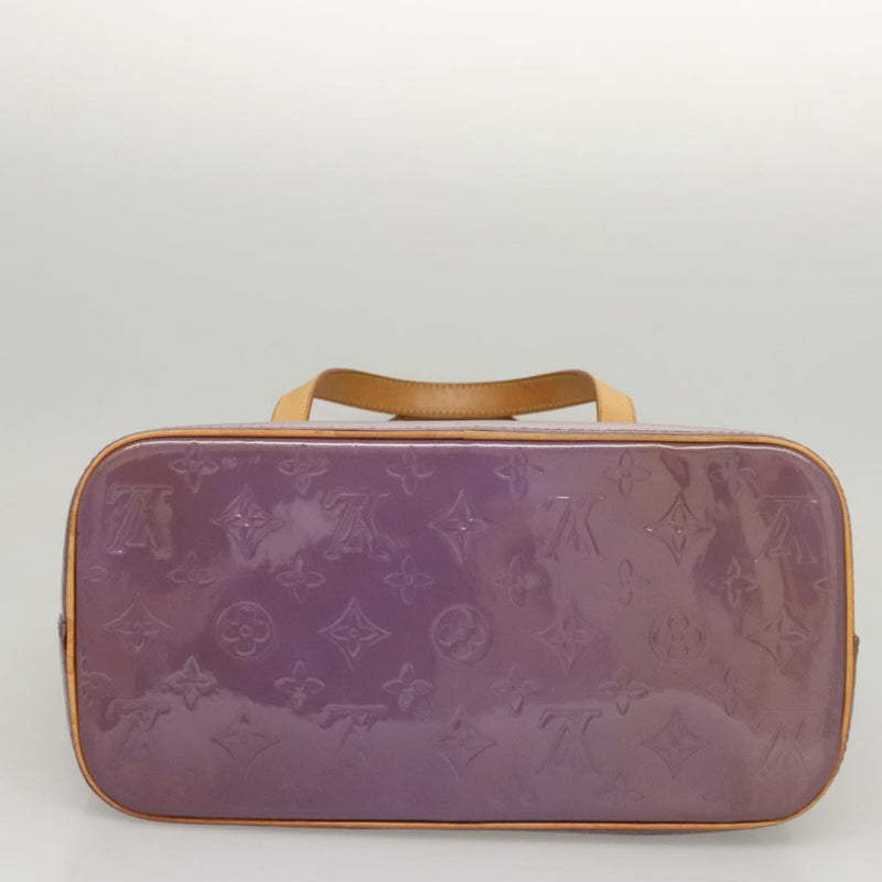 LOUIS VUITTON Monogram Vernis Houston Hand Bag Purple Viole M91093 Auth 121576