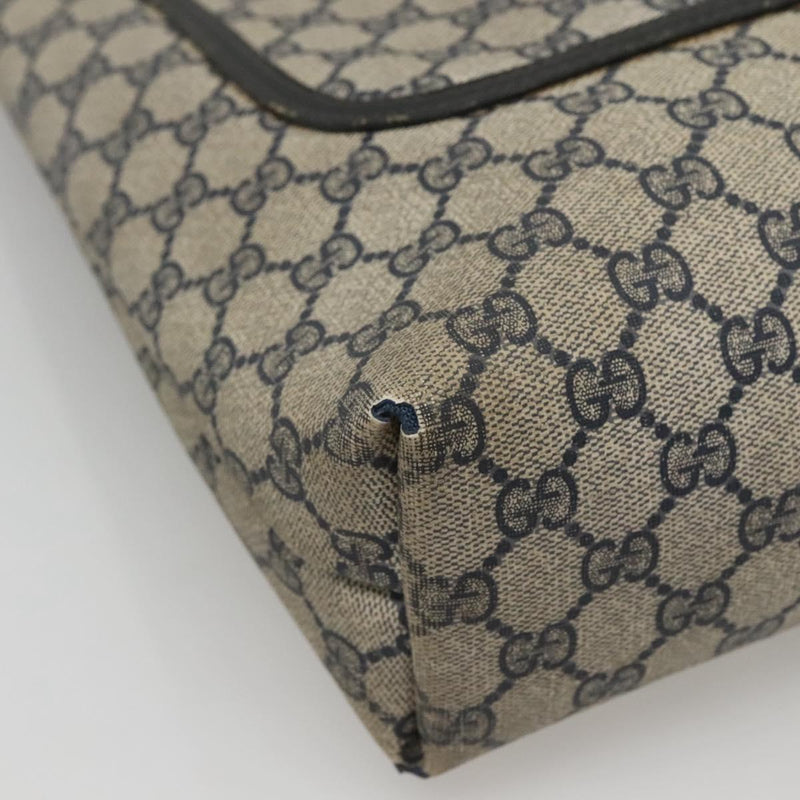 GUCCI GG Supreme Sherry Line Tote Bag PVC Beige Gold 39 02 003 Auth 121609