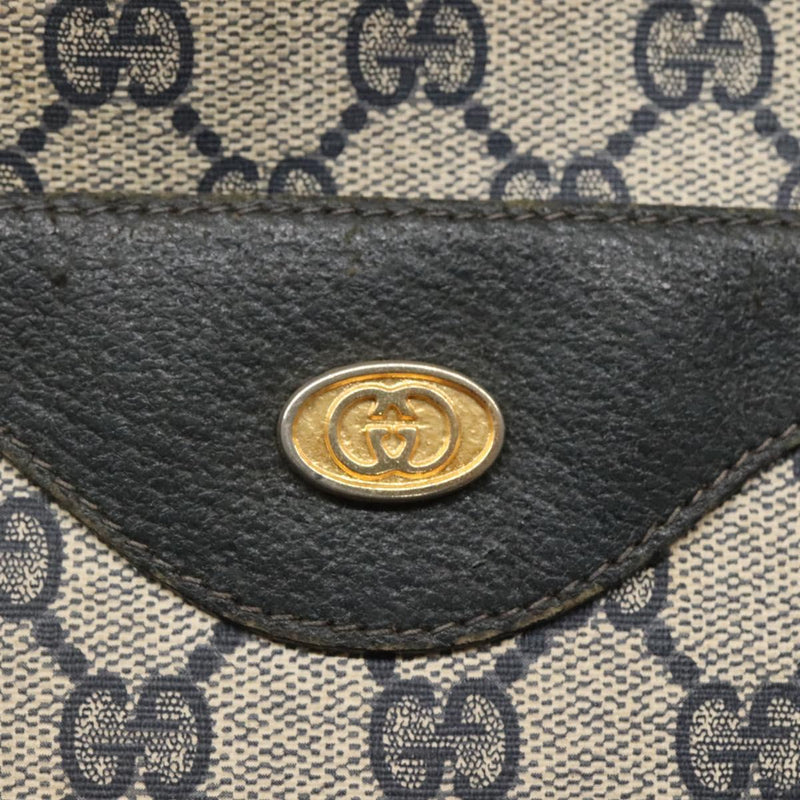 GUCCI GG Supreme Sherry Line Tote Bag PVC Beige Gold 39 02 003 Auth 121609