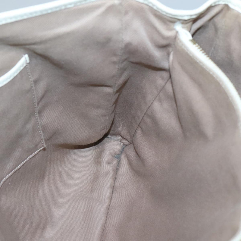 CELINE Macadam Canvas Tote Bag Beige Gold Auth 121650