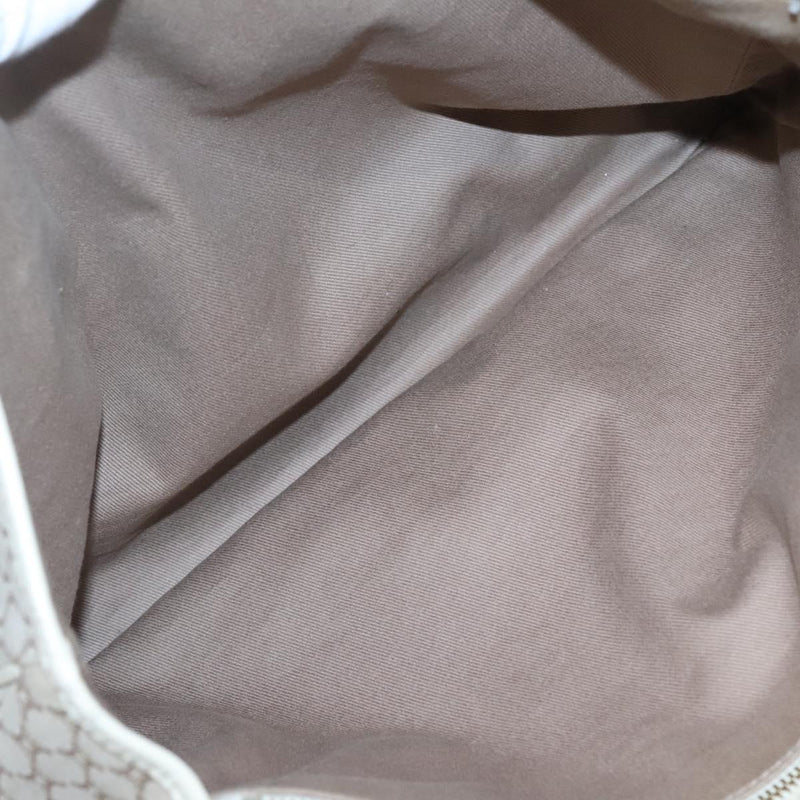 CELINE Macadam Canvas Tote Bag Beige Gold Auth 121650