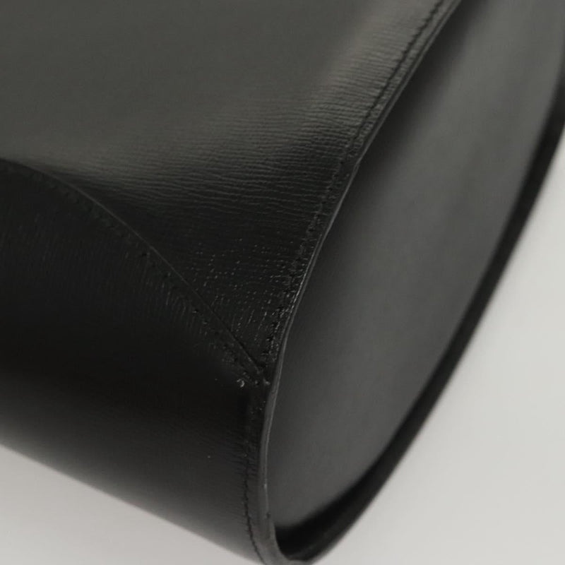 Christian Dior Shoulder Bag Leather Black Gold Auth 121658