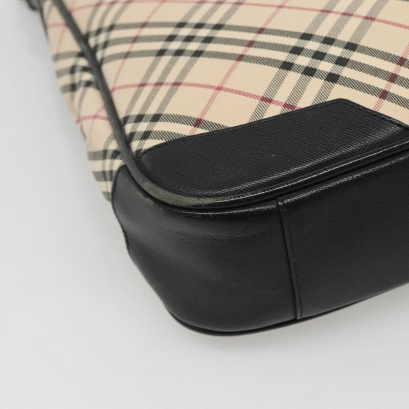 BURBERRY Nova Check Shoulder Bag Canvas Beige Auth 121731