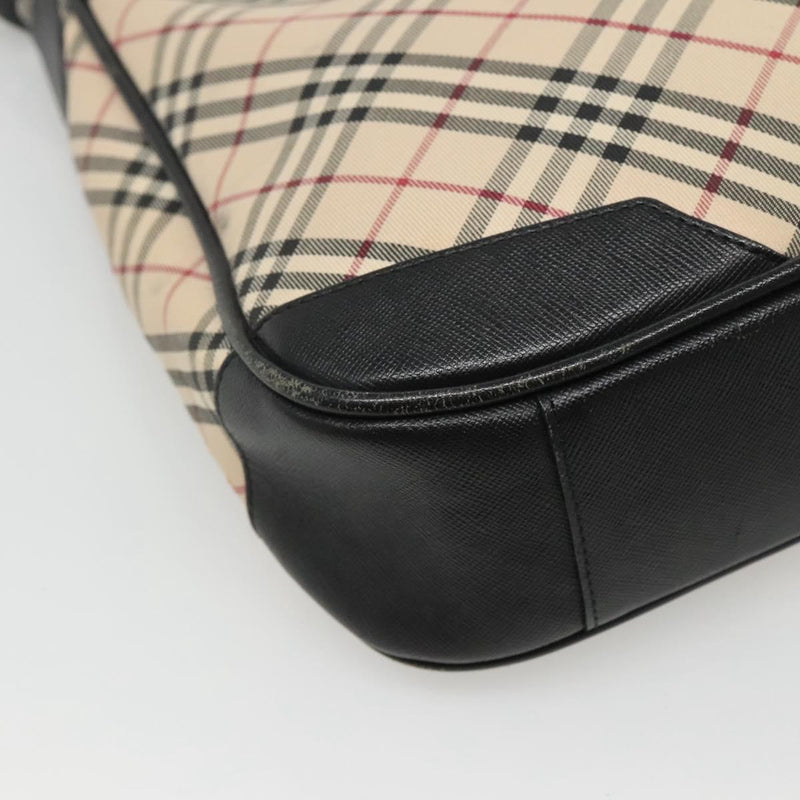 BURBERRY Nova Check Shoulder Bag Canvas Beige Auth 121731