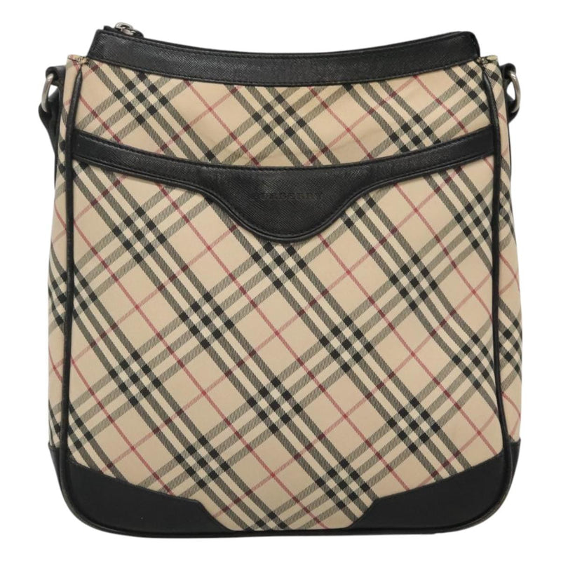 BURBERRY Nova Check Shoulder Bag Canvas Beige Auth 121731