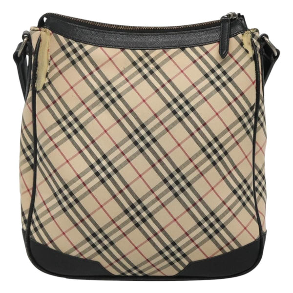 BURBERRY Nova Check Shoulder Bag Canvas Beige Auth 121731