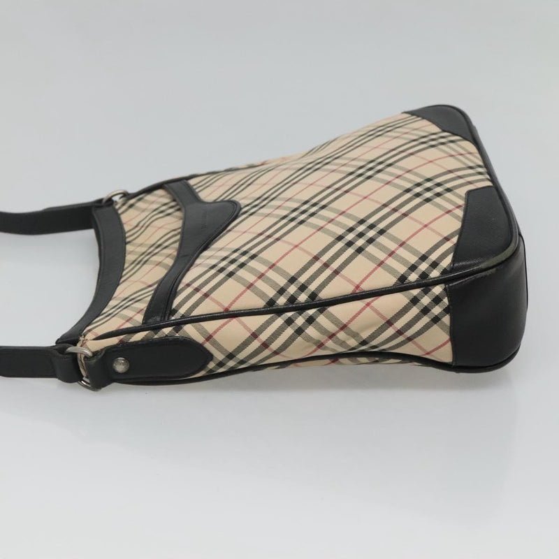BURBERRY Nova Check Shoulder Bag Canvas Beige Auth 121731