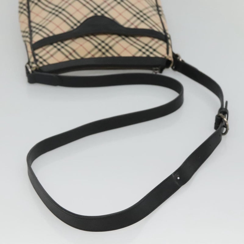 BURBERRY Nova Check Shoulder Bag Canvas Beige Auth 121731