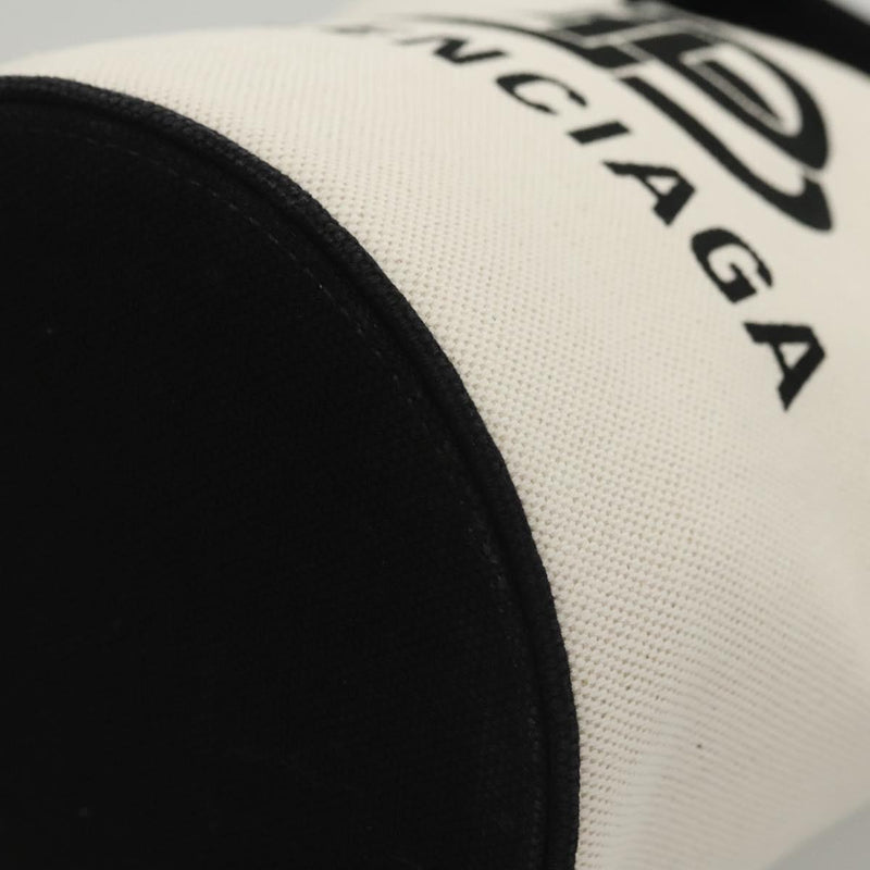 BALENCIAGA Wave XS Hand Bag Canvas 2way White 619979 Auth ac3745