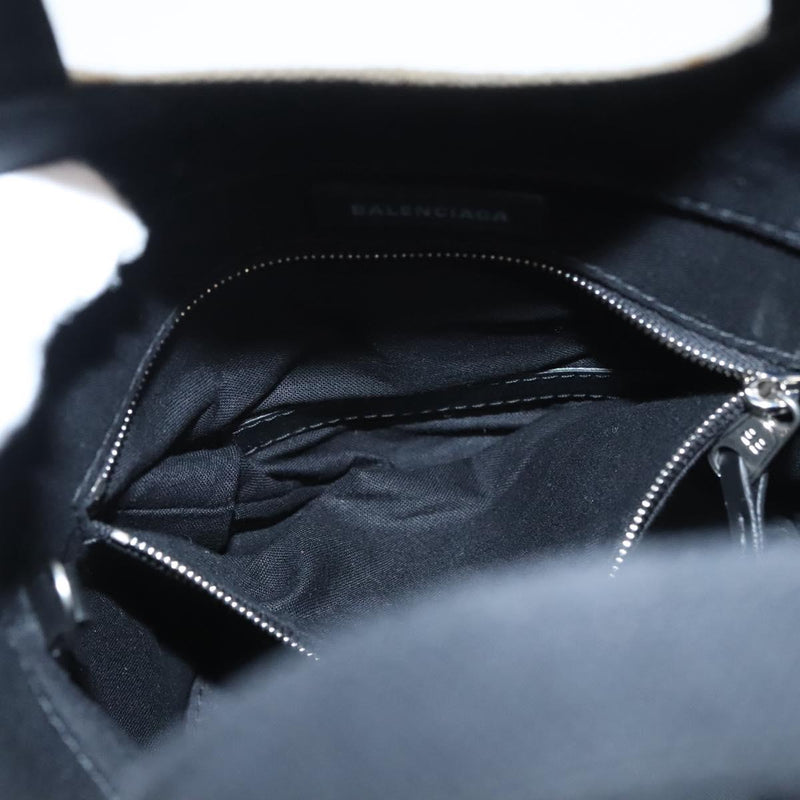 BALENCIAGA Wave XS Hand Bag Canvas 2way White 619979 Auth ac3745