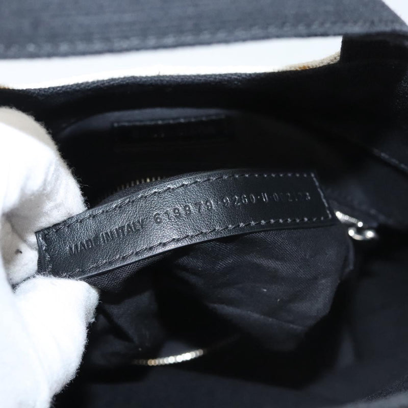 BALENCIAGA Wave XS Hand Bag Canvas 2way White 619979 Auth ac3745