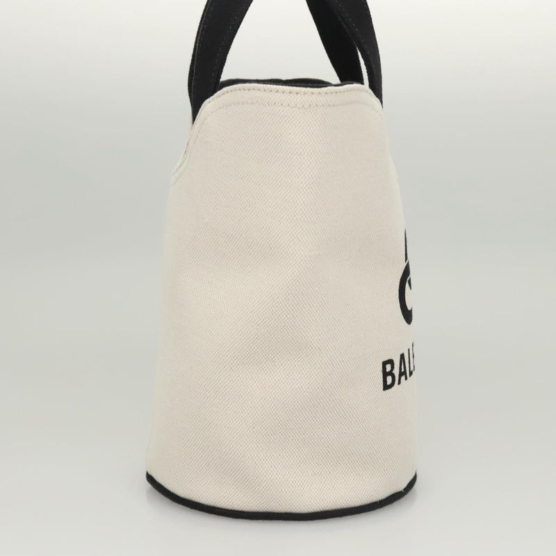 BALENCIAGA Wave XS Hand Bag Canvas 2way White 619979 Auth ac3745